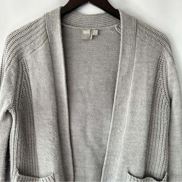 ASOS Women’s Shawl Collar Fisherman Rib Knit Cardigan Sweater Size 4 - Picture 5 of 8